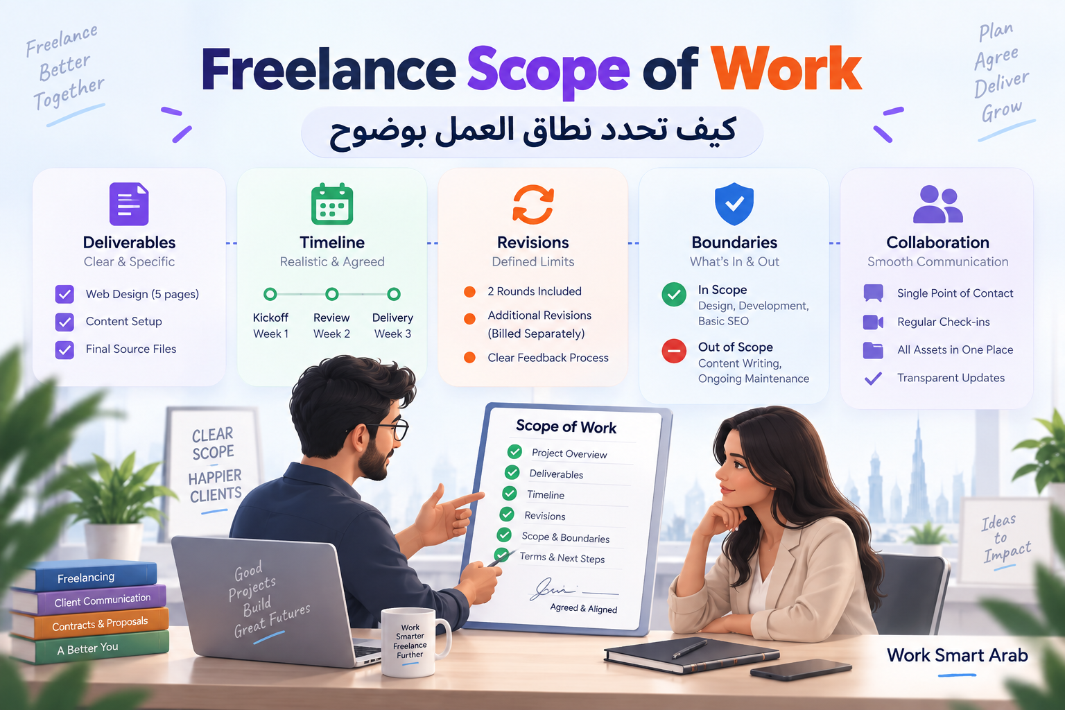 تحديد نطاق المشروع وScope of Work للمستقل